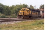 BNSF 8716 on its once home rails westbound